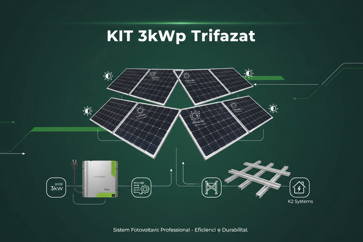 Kit fotovoltaic 3 kWp trifazat